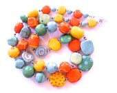 Beaded Necklace, Statement Necklace, Kazuri Bead Necklace, Fair Trade