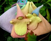 Wee worry gnome - Handmade in Australia - A Waldorf inspired little gnome tucked gently into a cosy little cotton sack.