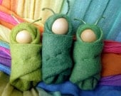 Felt Caterpillar - Handmade in Australia - A Waldorf inspired little grub, wrapped snuggly in natural hand dyed felt.