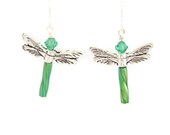 Dragonfly Earrings Green