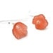 Dusty Rose Calla Lily Dangle Earrings Silver Filled Earwires Lucite Flower Swarovski Crystals