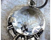 Art i Cake Silver and Glass Crystal Diamond Ring Charm or Pendant