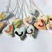Heart Necklace, Bridesmaid Favors, Bird Pendant