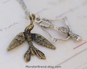 Katniss Mockingjay Necklace, Hunger Games Jewelry