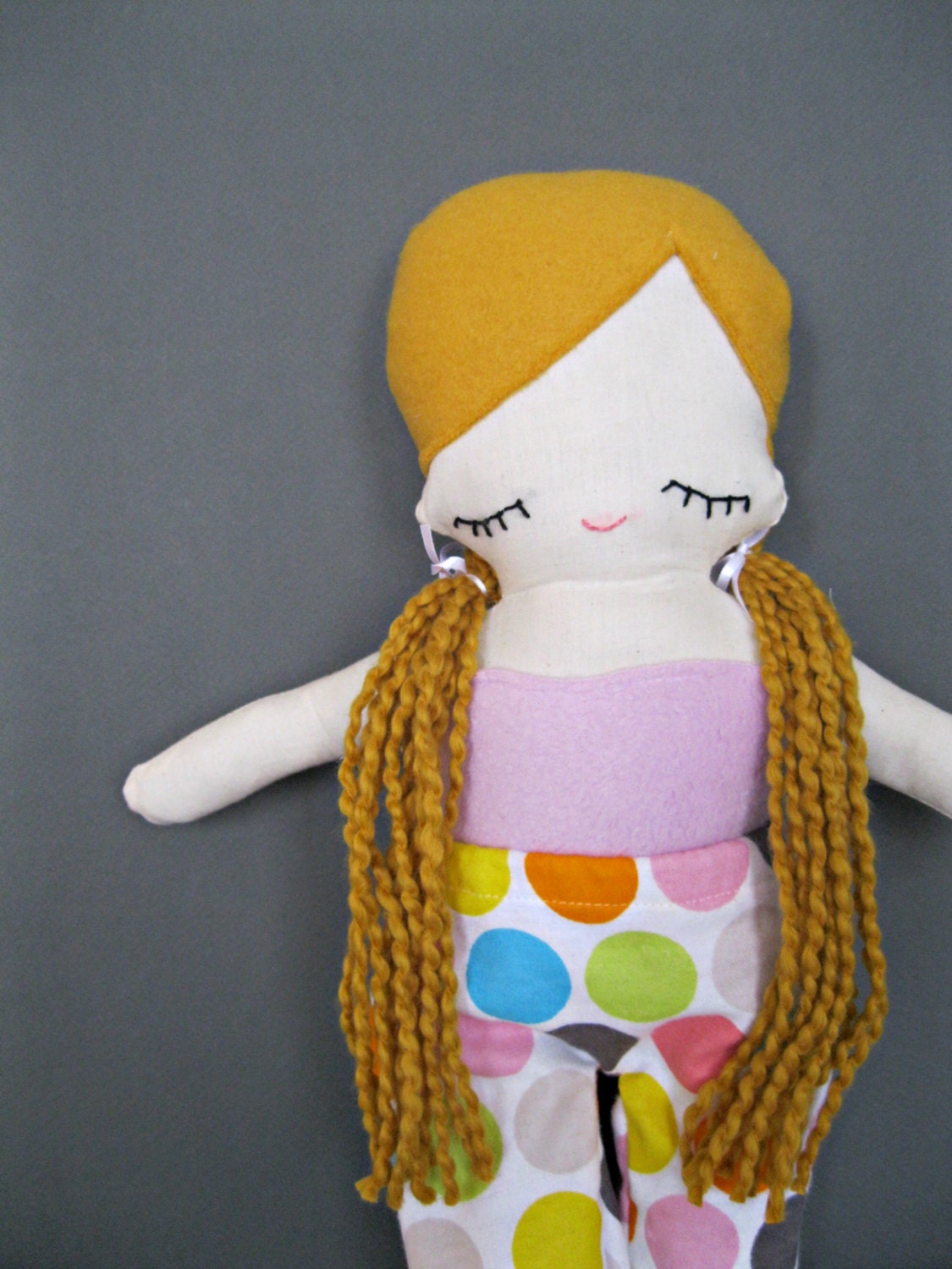 Cloth Rag Doll, Sleepy Bedtime Softie - Sleepy Samantha, Blonde Hair