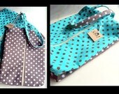 Wet Bag with 2 Zipper Compartments For Toiletries Mama Pads Diapers Travel, So Many Uses Choose Your 2 Colors