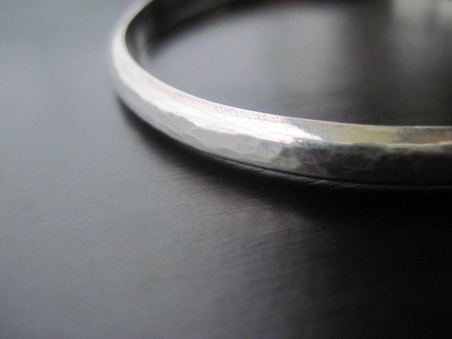 Sterling Silver Textured Bangle Bracelet