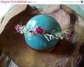ON SALE Newborn Photo Prop Dried Floral Halo Wreath Headband Crown Photography Prop Real Flowers