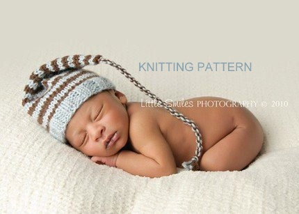 PDF KNITTING PATTERN - newborn stocking hat - instant download
