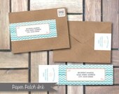 Under the Sea Birthday Wrap Around Address Label PDF Template - Printable DIY
