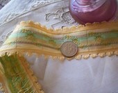 1 yd. of Gorgeous french ribbon trim with roses and metal threads