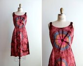 Vintage 1970s slouchy tie dye dress