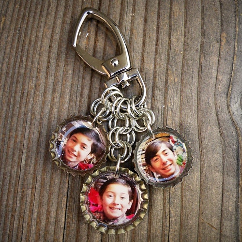 3 Charm Custom Photo Bottle Cap Purse Clip