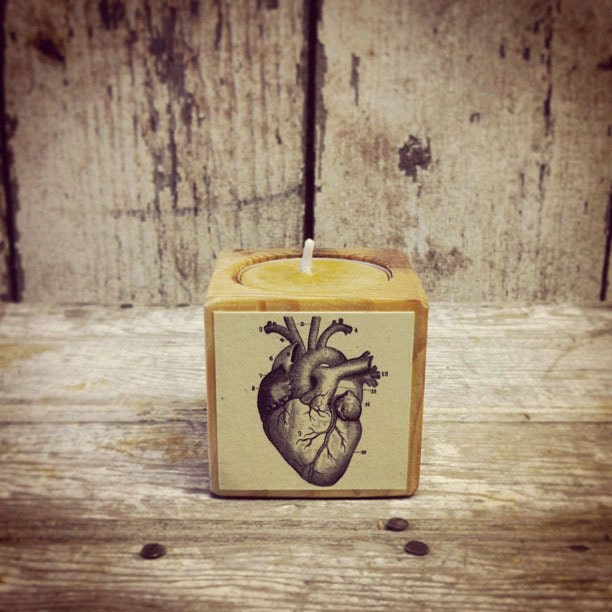 Anatomical Heart Candle Block