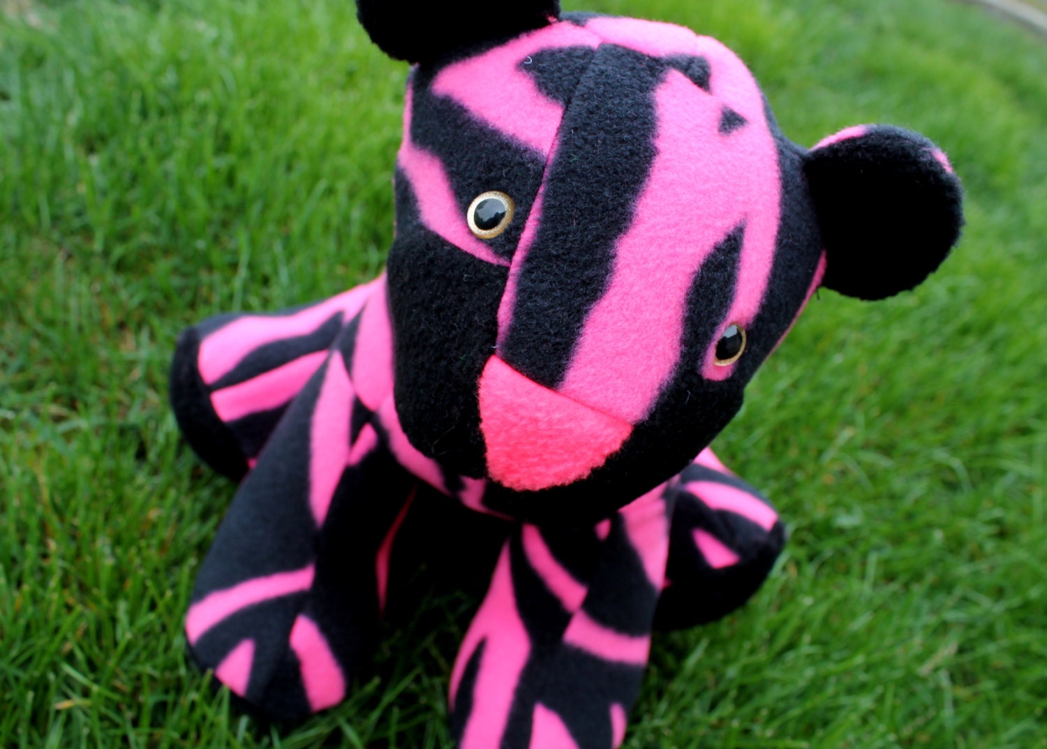 Neon Pink Plush Tiger