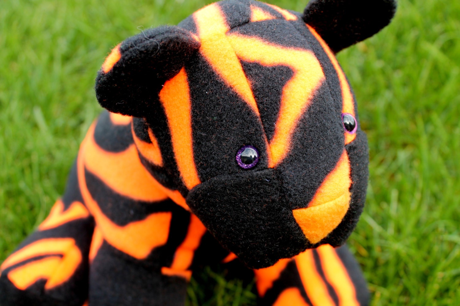 Neon Orange Plush Tiger
