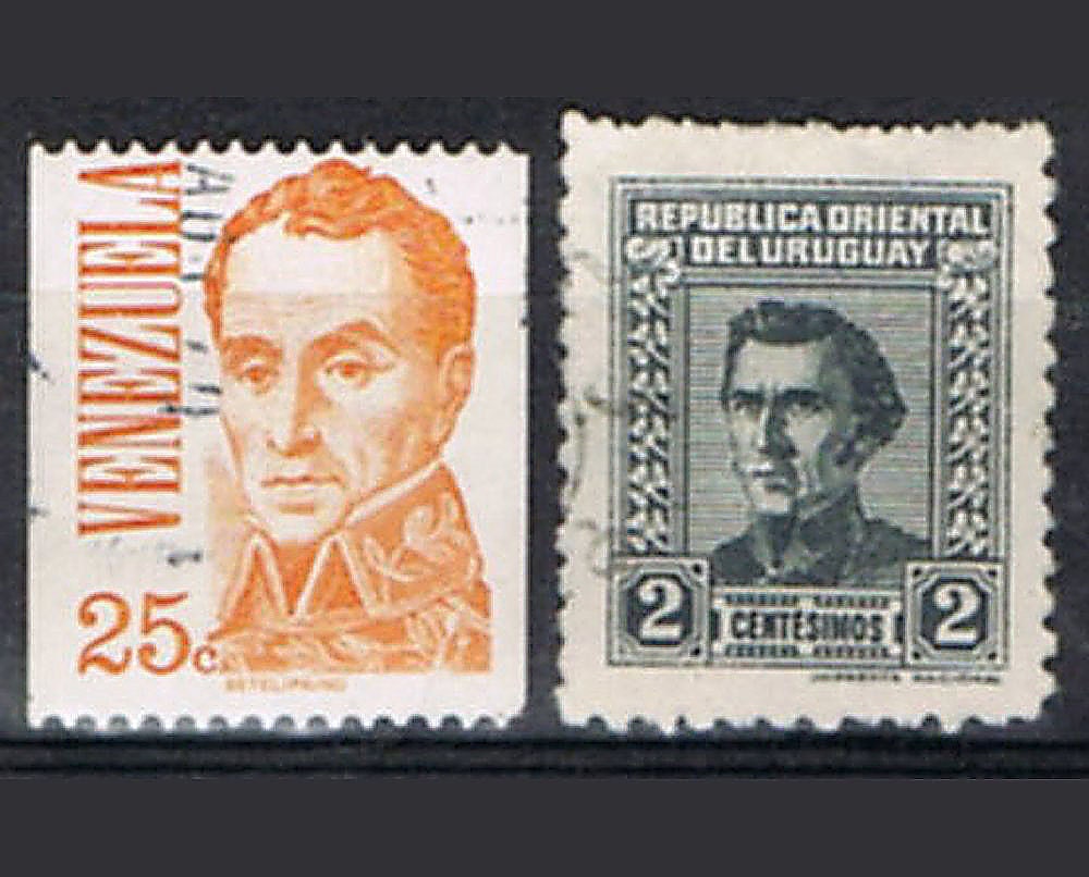 44 Vintage Postage Stamps - Patriots - Liberation