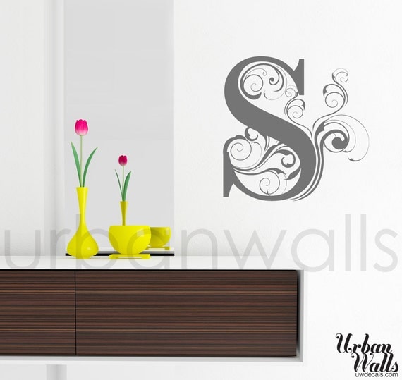 Vinyl Wall Sticker Decal Art - Swirly Letters
