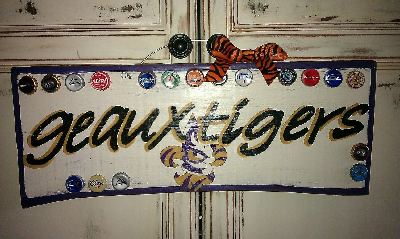 LSU Tigers Custom Hand Painted Sign