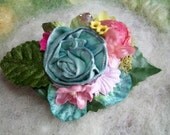 Hair Clip, Millinery Flowers, Vintage Bouquet