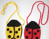 Ladybug Crochet Purse or Hand Bag for Girls