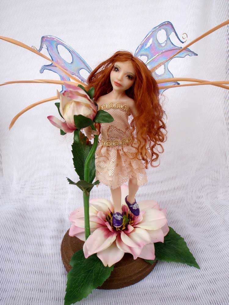 OOAK art doll fairy fae Essie inspired by Mackenzie Foy human miniature figurine sculpture gift present