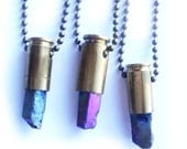 Titanium Crystal Bullet Necklace