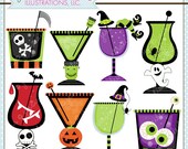 Creepy Cocktails Cute Digital Clipart for Card Design, Scrapbooking, and Web Design Il_170x135
