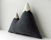 the Brothers -- plush wool mountain pillow