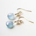 Pale Blue Earrings, Bridesmaid Jewelry, Petite, Pearl Earrings