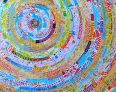 Ready to Ship Europe Maps Collage on Bamboo Panel - Including European Cities Paris, London, Edinburgh, Munich, Chamonix, Orleans, Amsterdam
