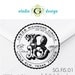 2 inch -- Family Initial Seal No. 1 --  Traditional Red Rubber Wood Handle Stamp