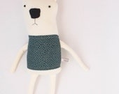 Plush White Bear Friend- Finkelstein's Center Handmade Creature