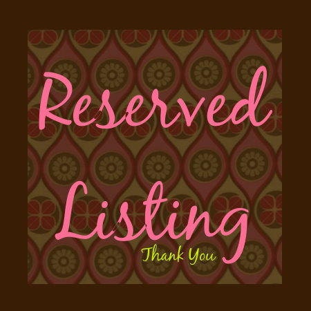 Reserved Listing for Jennifer Bullock