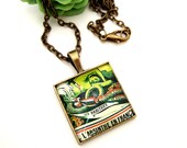 Absinthe Necklace La Fee Verte Altered Art Absinthe Jewellery UK