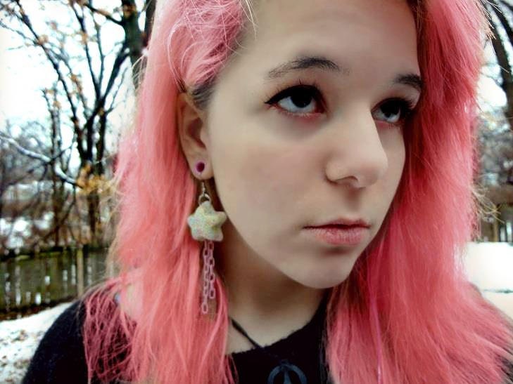 made to order Pastel Candy Sprinkles Pink Baby Plastic Chain Drop Shooting Star Dangle Fish Hook Earrings