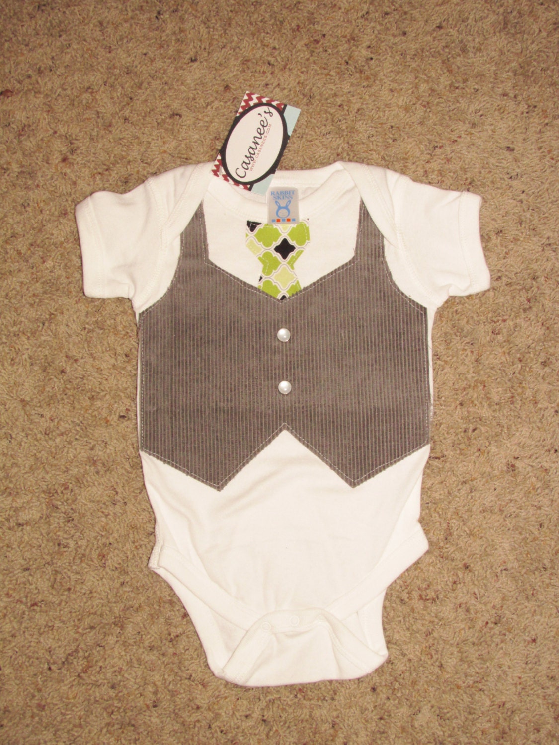 12 mo stud muffin vest onesie
