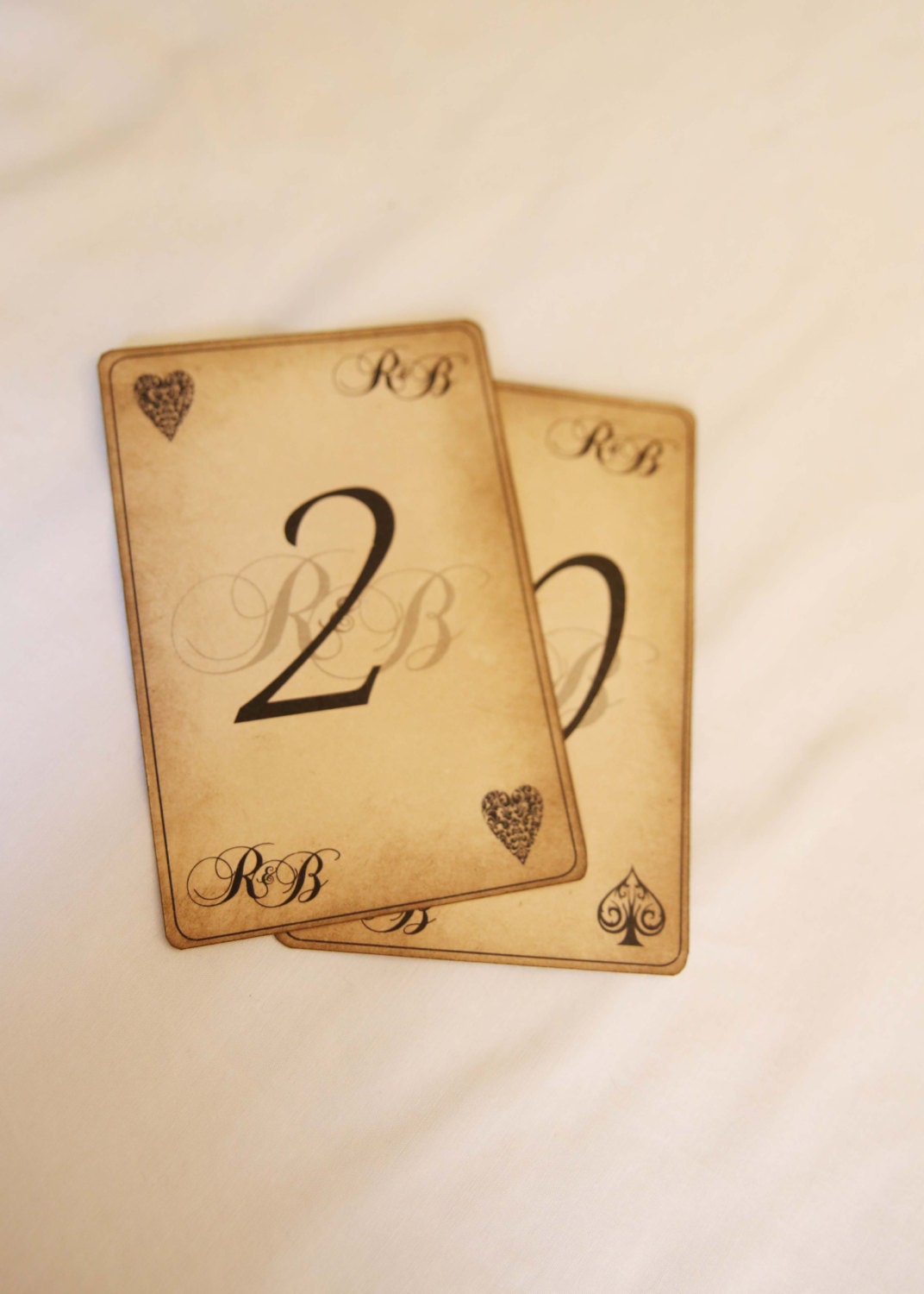 Table number playing card, vintage, antique, alice in wonderland (18)