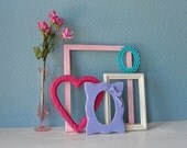 Shabby Chic Picture Frames in Shades of Pink, Blue and Lilac