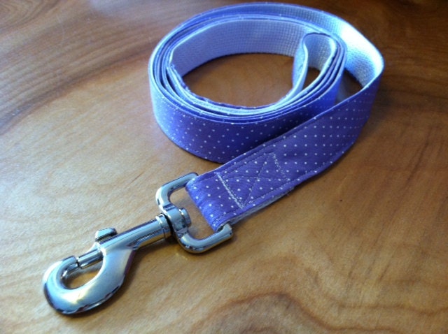 Lavender Dot  Dog Leash