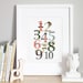 Numbers Nursery Art Print - 'Mister Numbers' 8x10