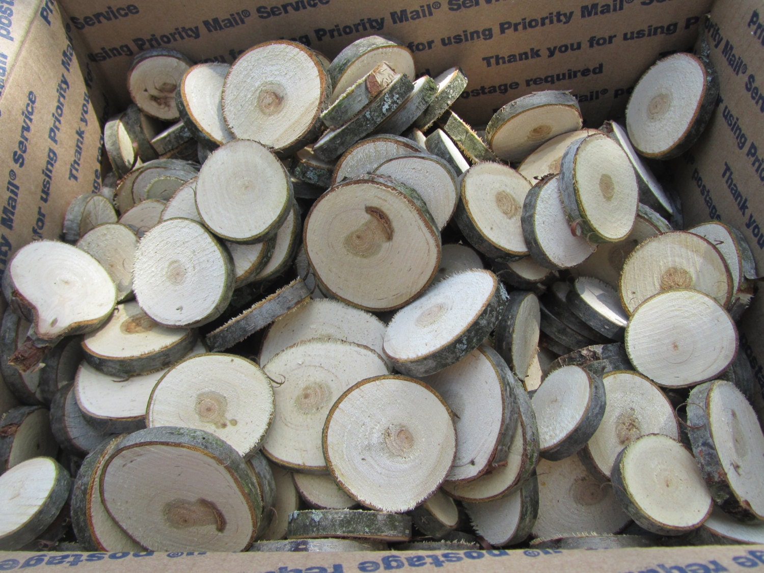 300 Cherry Wood Blanks/Slices. Just Under 1.25 To 2 Inches Wide.
