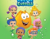 BUBBLE GUPPIES  Edible Image Topper for Cake, Sugar Cookies, Cupcakes