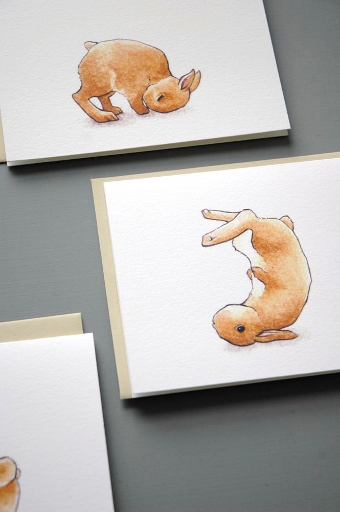 Bunny Sumersault  - Set of 6 Notecards