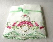 Vintage Embroidered Pillowcases