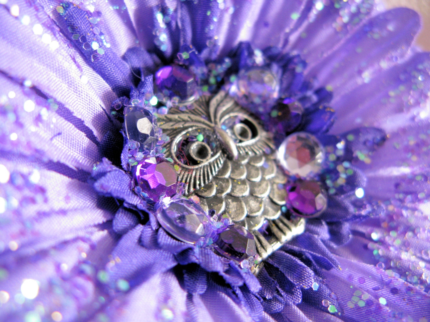 When Owls Dream of Lilacs Hair Flower