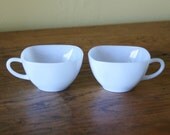 Pair of Vintage Light Blue Glass Teacups