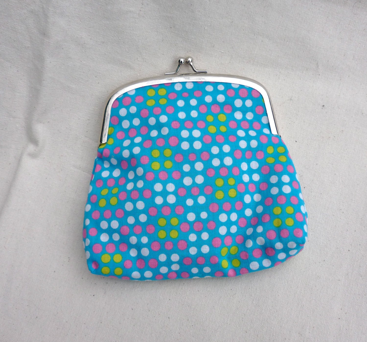 Blue Spotty Purse