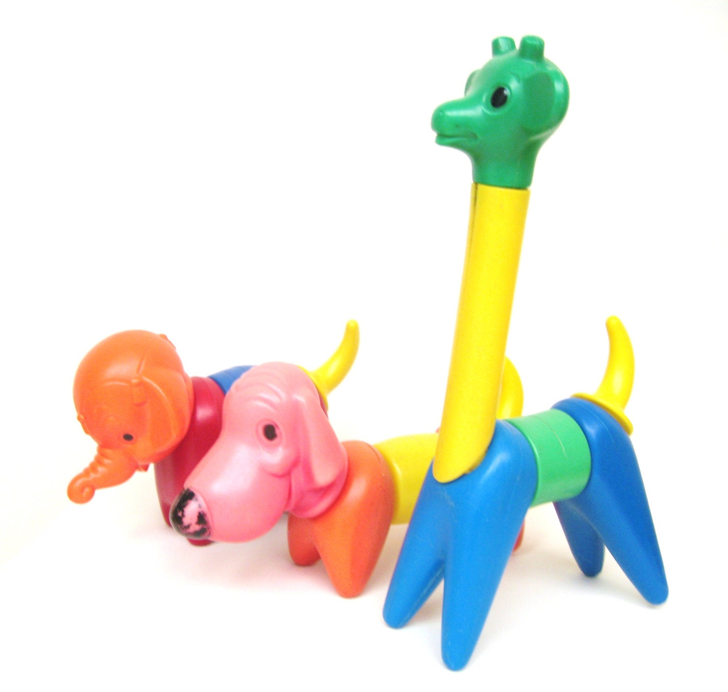 Vintage Tupperware Zoo Animal Toy Set - toysofthepast