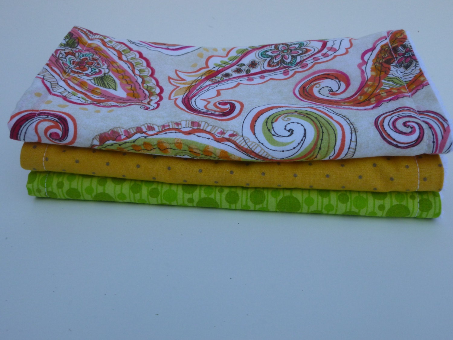 Burp Cloths (set of 3) - Large Paisley